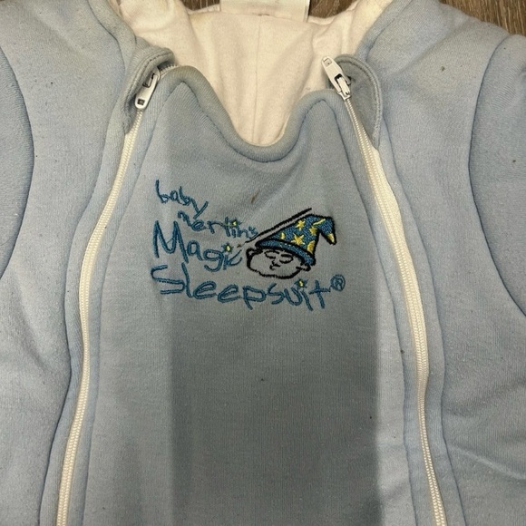Baby Merlin’s Magic Sleepsuit Blue Size Large 6-9 Months Transitional - Picture 2 of 3
